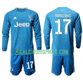 Juventus Mandzukic 17 Bambino Maglia Terza 2019/2020 Manica Lunga (+ Pantaloncini)